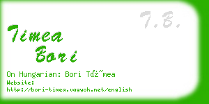 timea bori business card